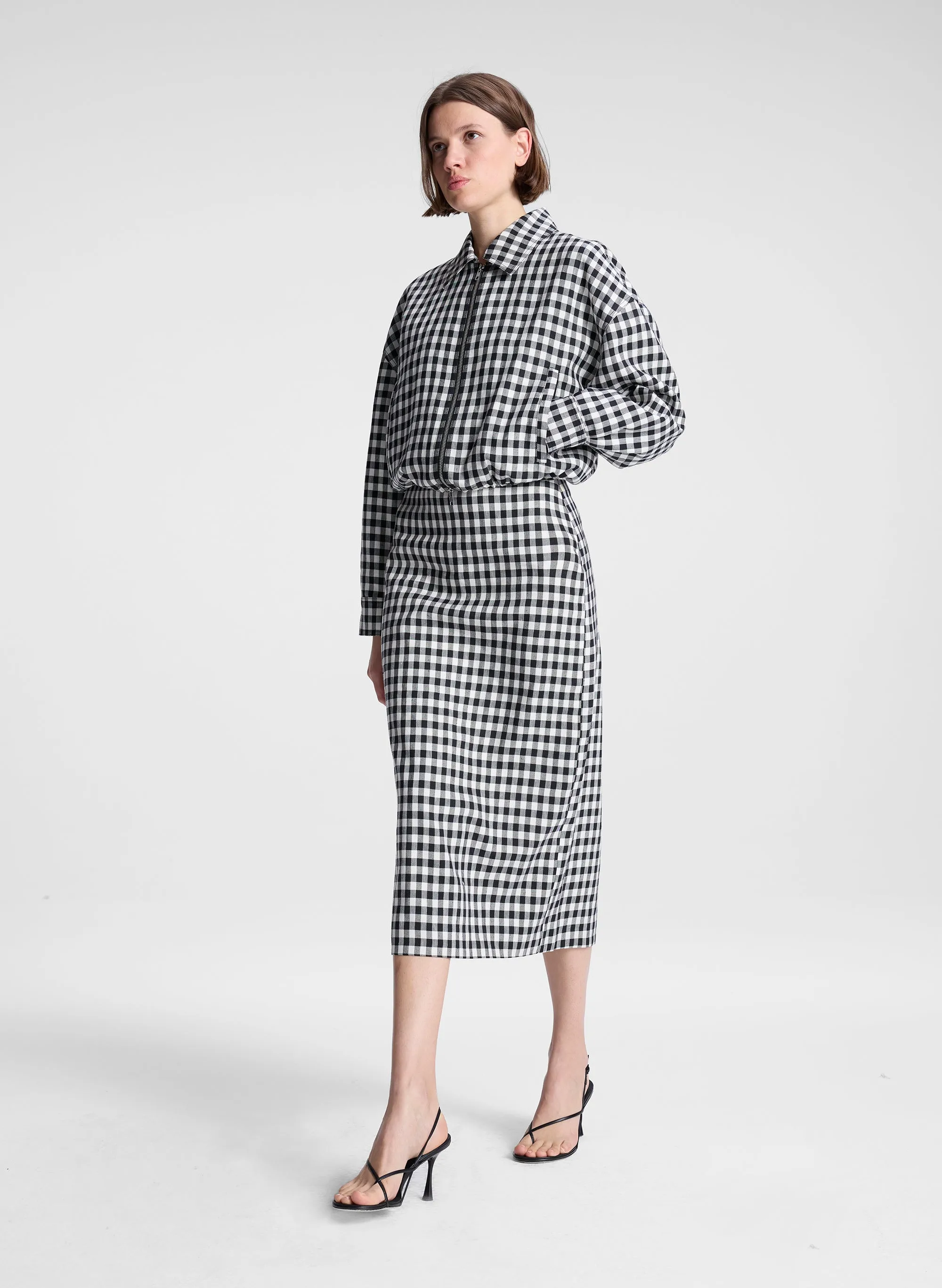 Kayden Tailored Gingham Jacket