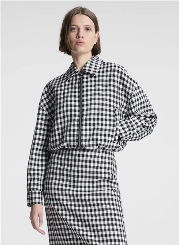 Kayden Tailored Gingham Jacket