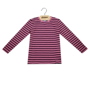 Kids Girl Striped Line Sweaters,Pink