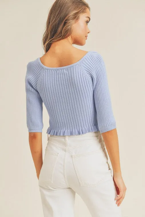 Lush Clothing Rib Knit Top