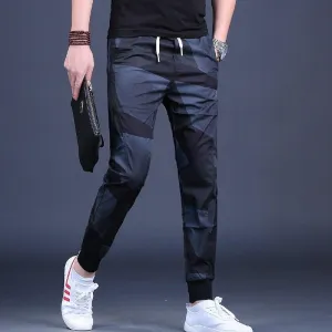 Men's Casual Sports Black Camouflage Joggers