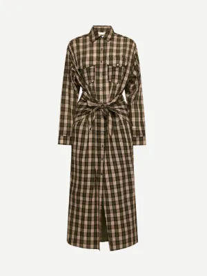 Nesly Dress in Black/Ochre