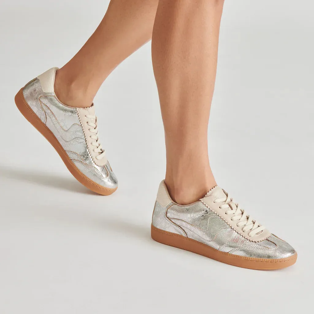 Notice Silver Distressed Leather