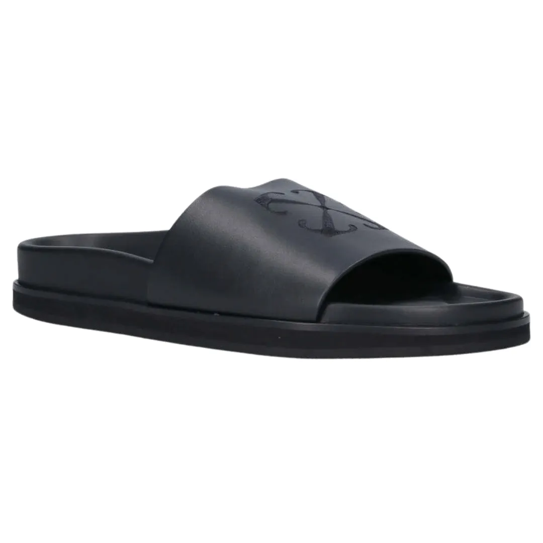 Off-White Stitched Arrow Pool Black Sliders
