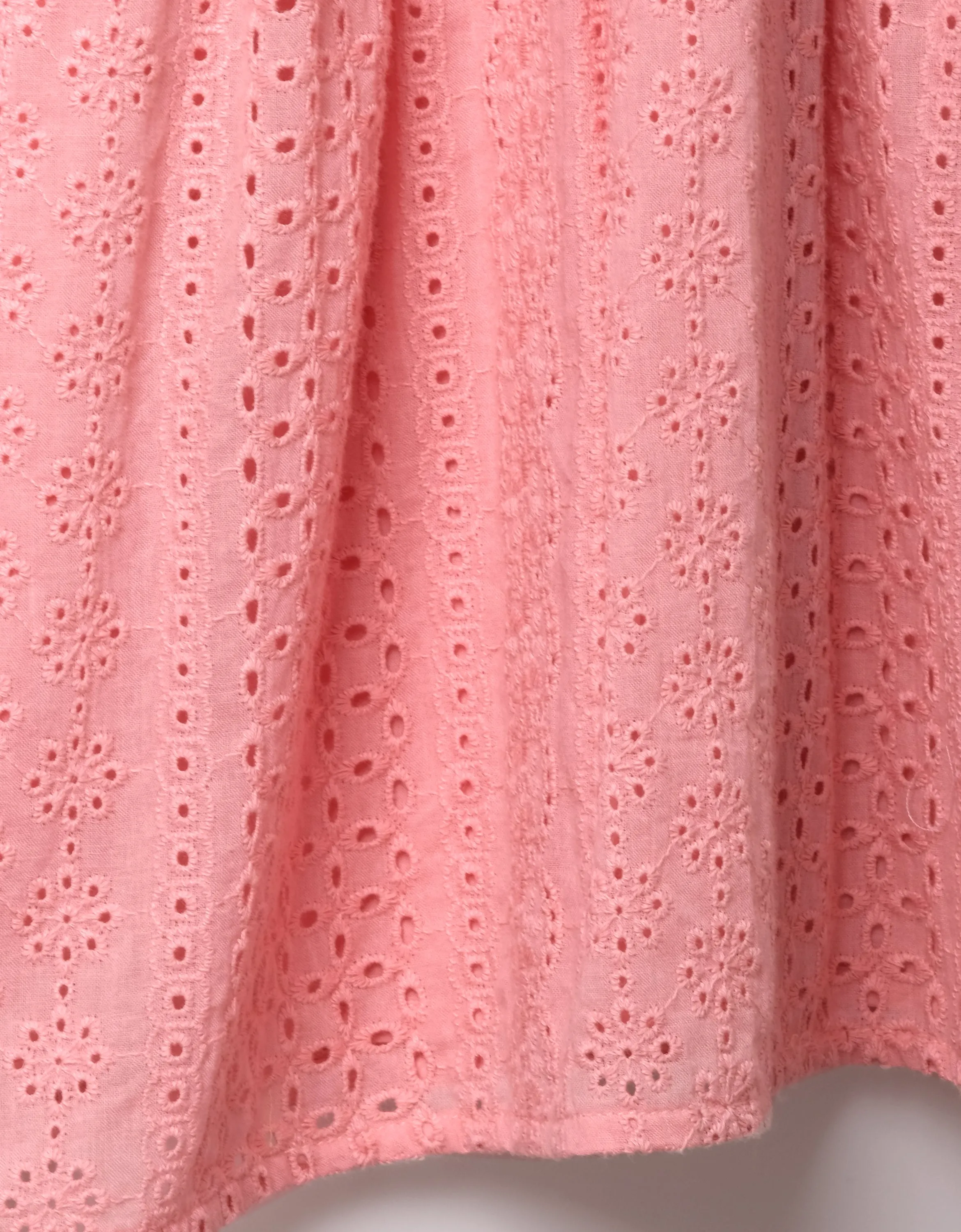 Openwork Embroidery Ruffle Dress