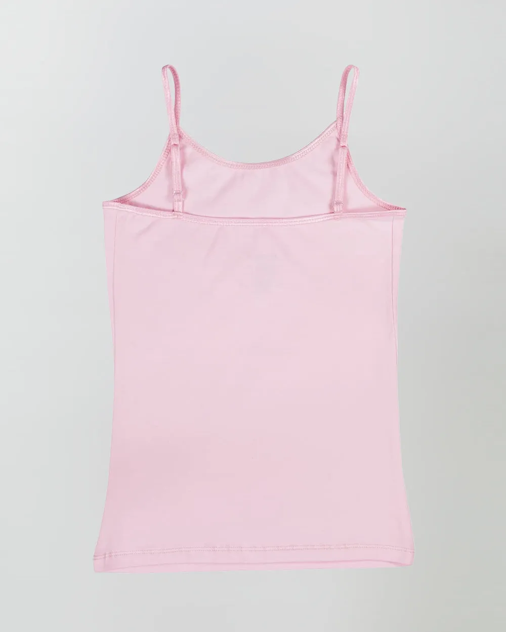 Organic Cotton Spandex Cami Tops with Adjustable Straps for Girls - Pack of 3 - Navy   White   Pink
