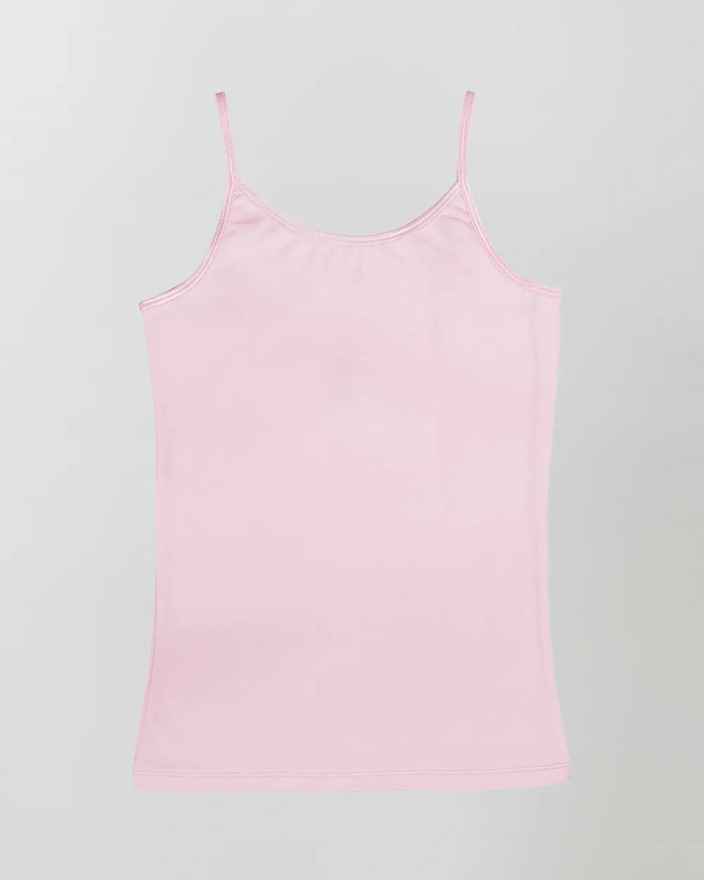 Organic Cotton Spandex Cami Tops with Adjustable Straps for Girls - Pack of 3 - Navy   White   Pink