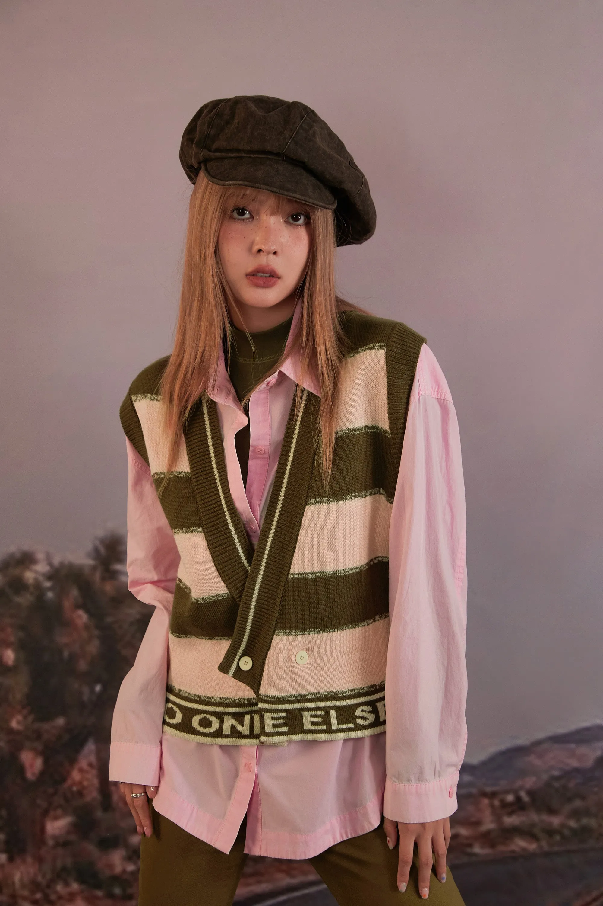 Original Striped Button Vest