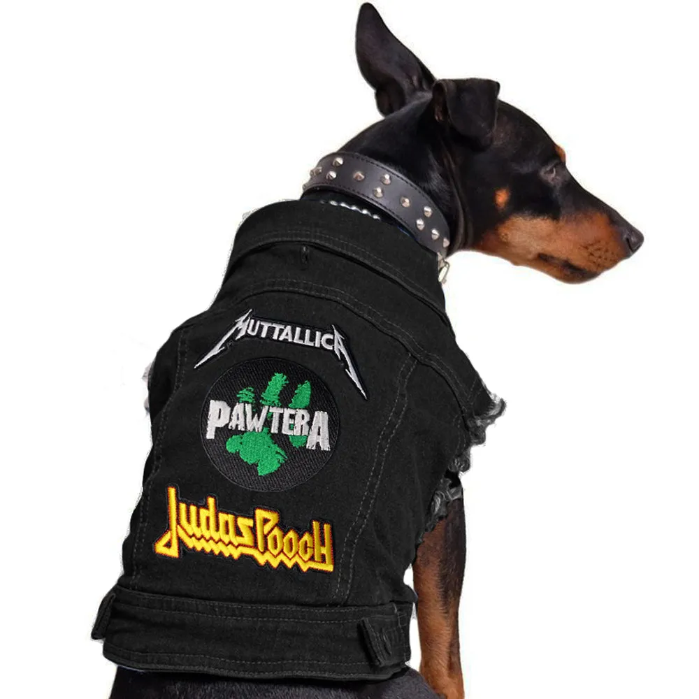 Patched Up Denim Dog Vest