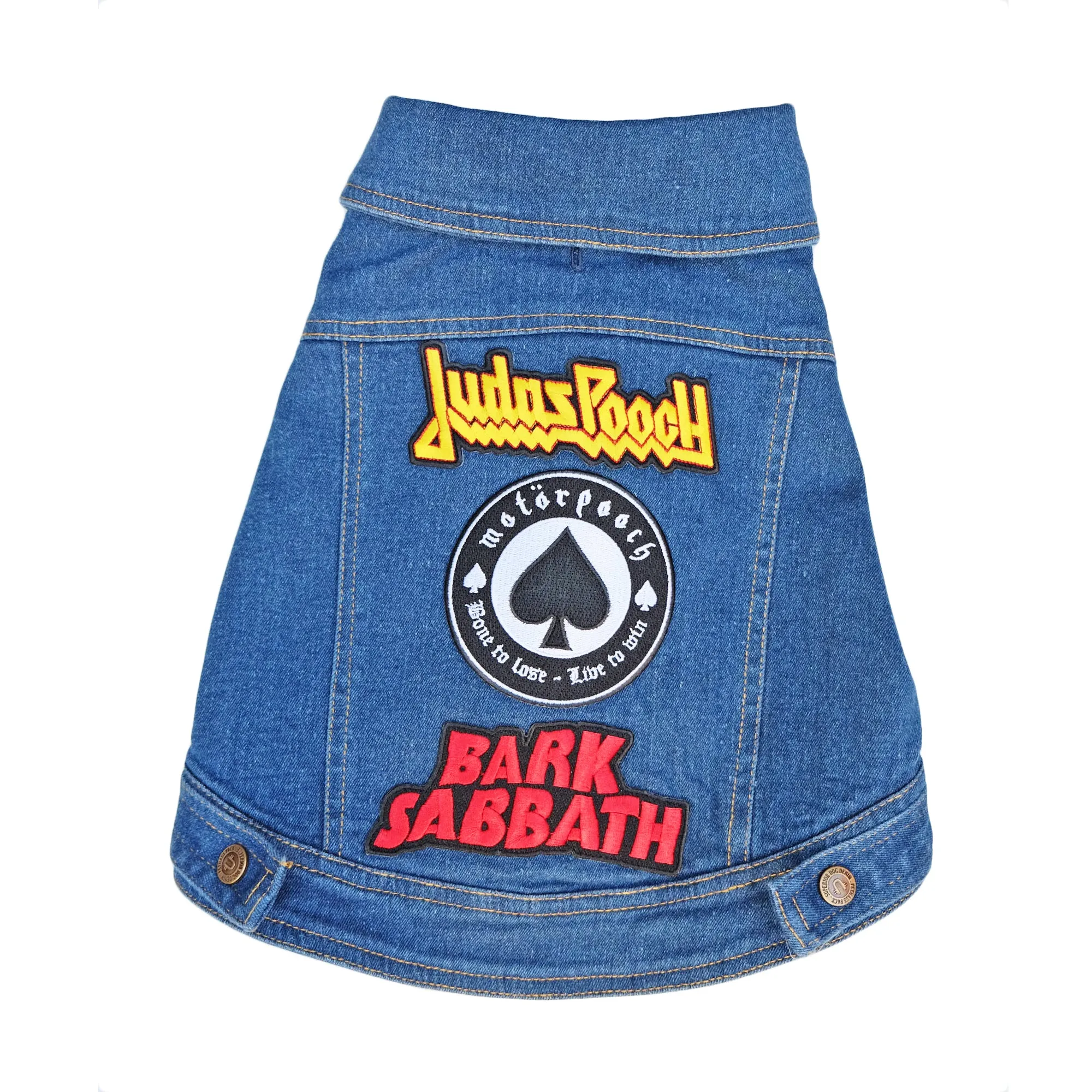 Patched Up Denim Dog Vest