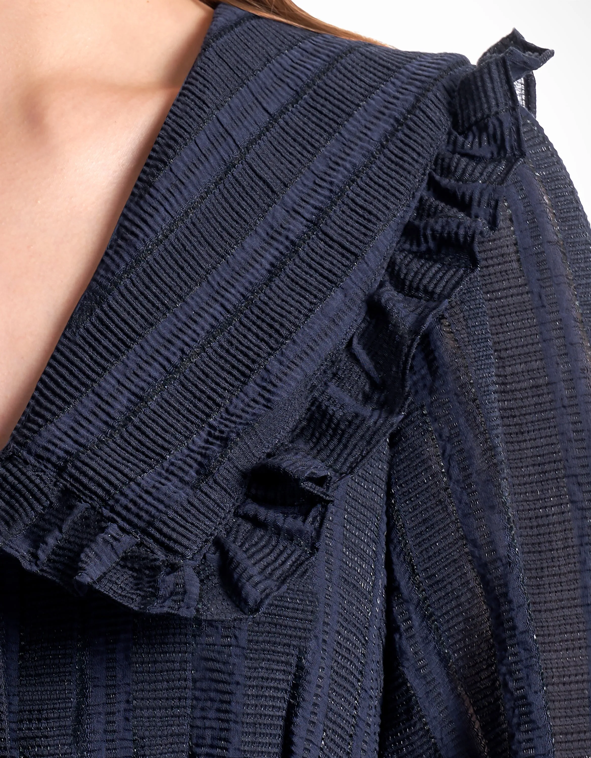 Peter Pan Collar Puff Sleeve Dress