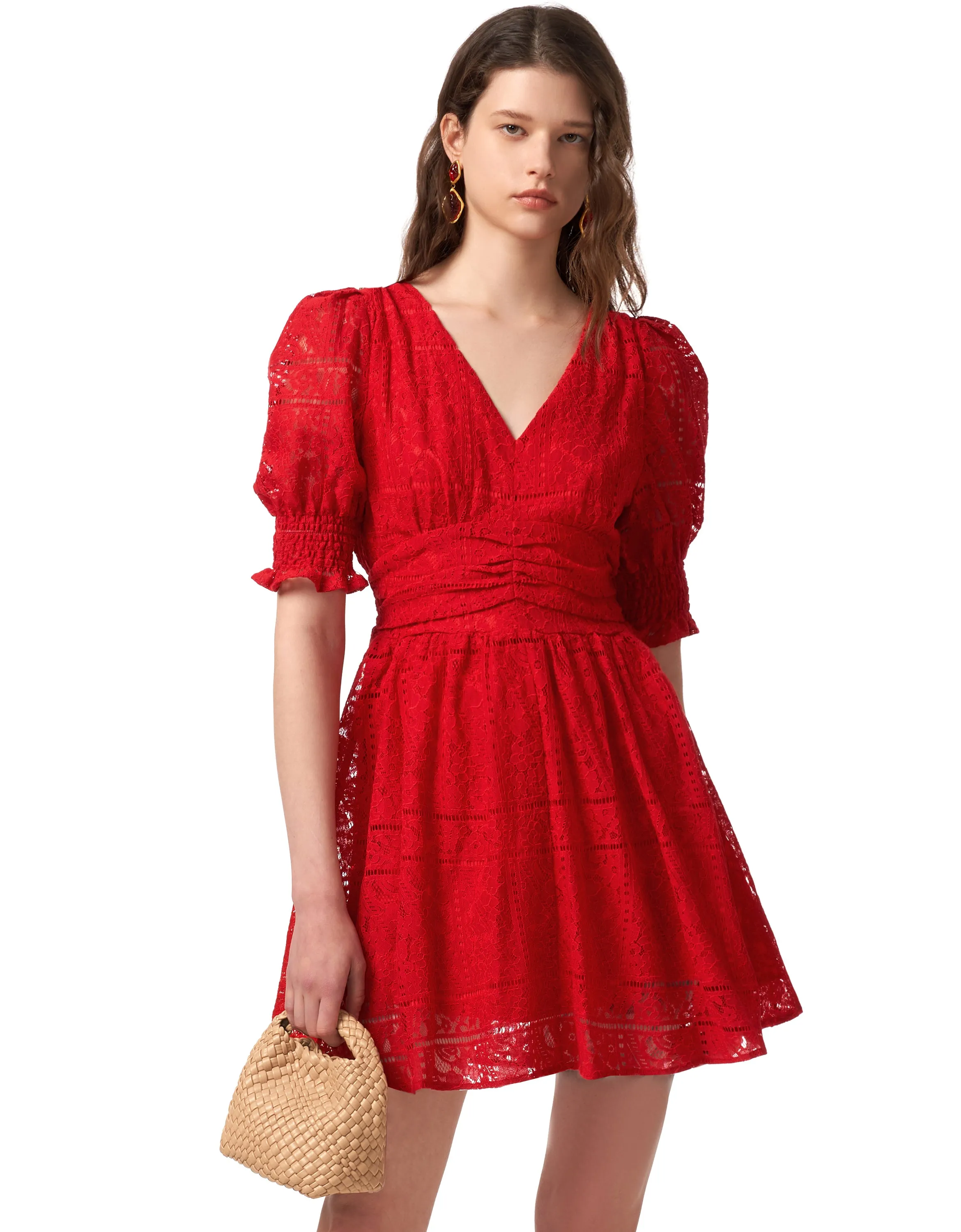 Puff Sleeve Lace Dress
