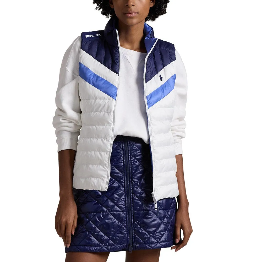 RLX Ralph Lauren Women's Reversible Quilted Performance Vest - Ceramic White Multi