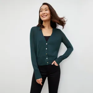 Rory Cardigan - Silk Jersey :: Deep Sea