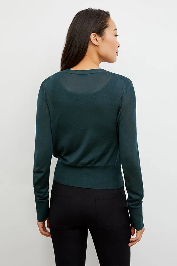 Rory Cardigan - Silk Jersey :: Deep Sea