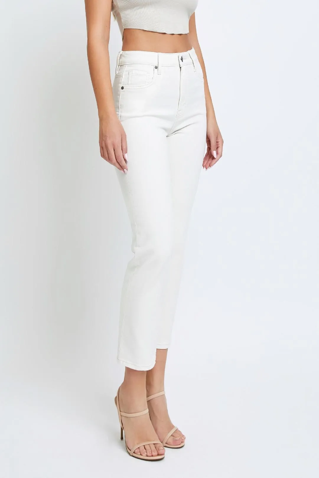 Sea Salt Straight Leg Cropped Denim