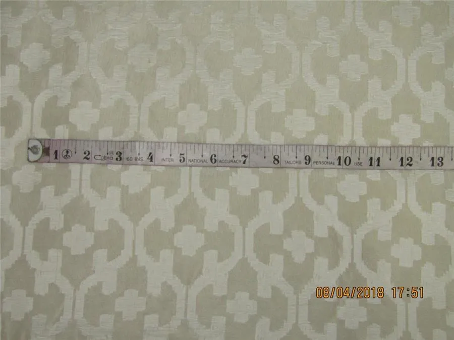 silk organza natural ivory Jacquard color 44&quot;width/4