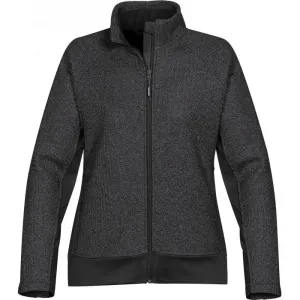Stormtech Women's Carbon Heather/Black Kinetic Bonded Knit Shell