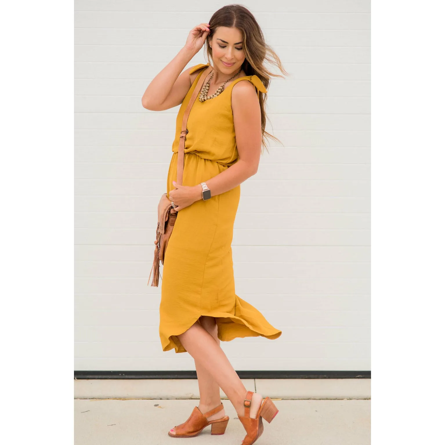 Tie Shoulder Tank Midi