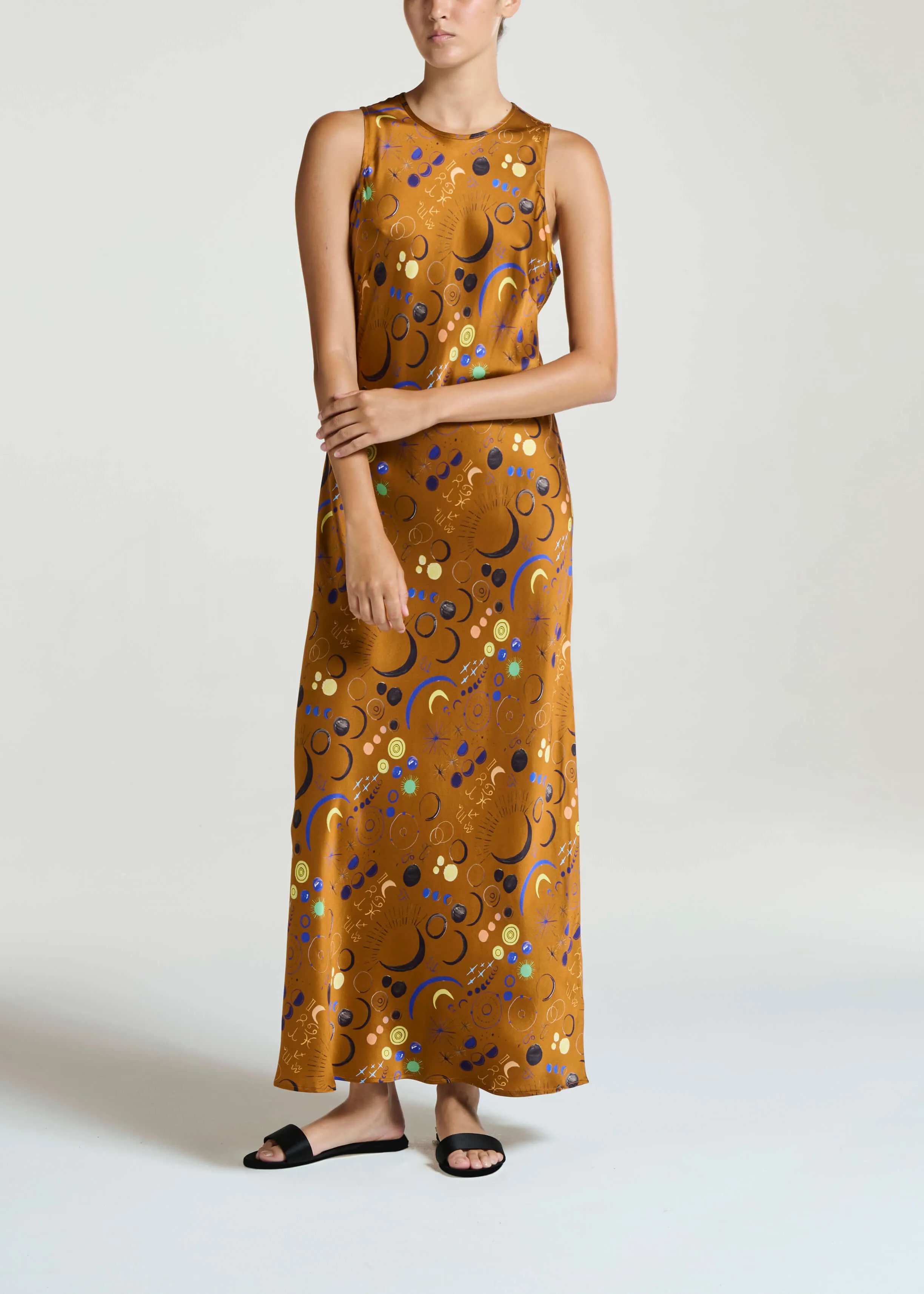 Valencia Dress Celestial Copper Silk Twill
