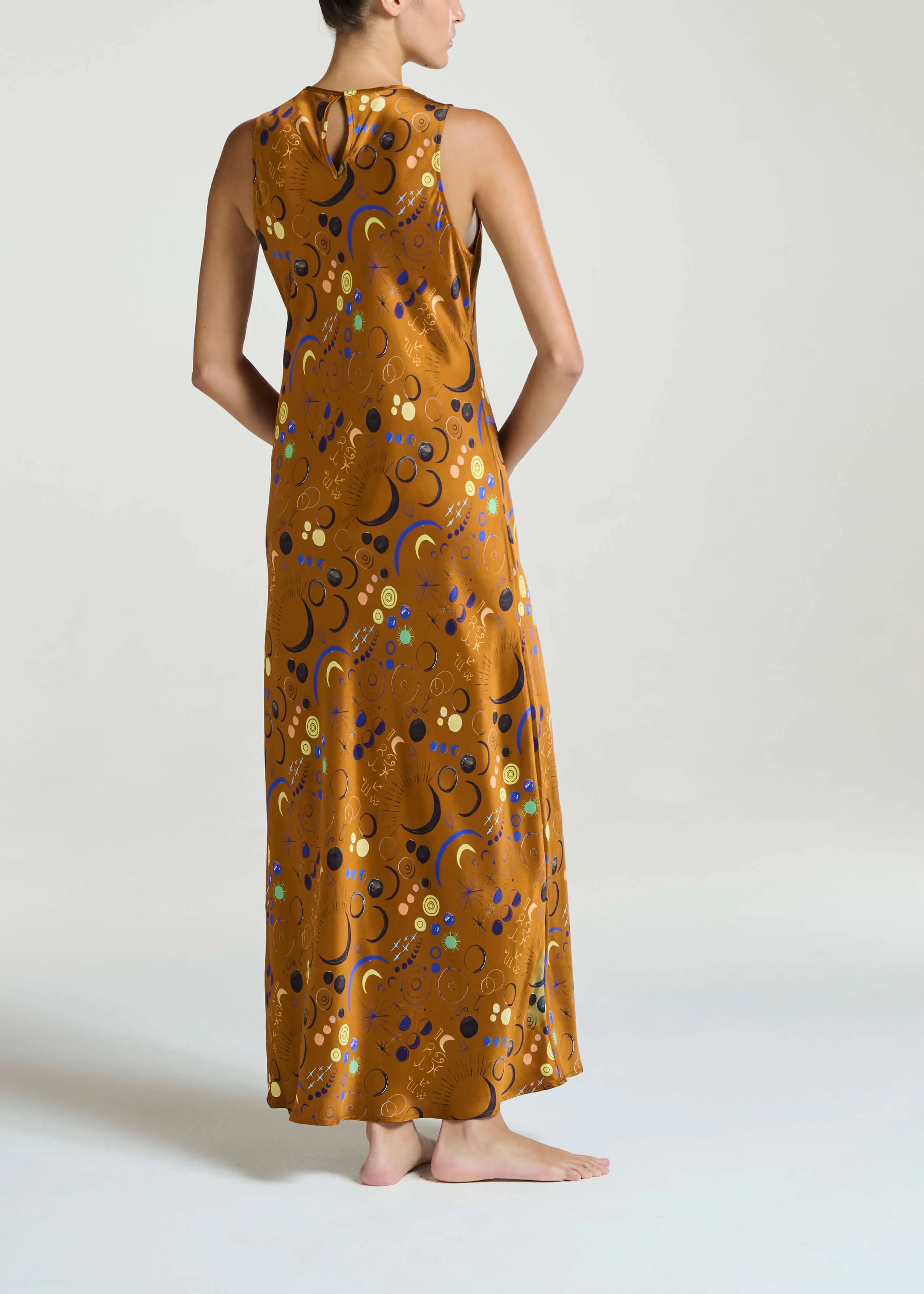 Valencia Dress Celestial Copper Silk Twill