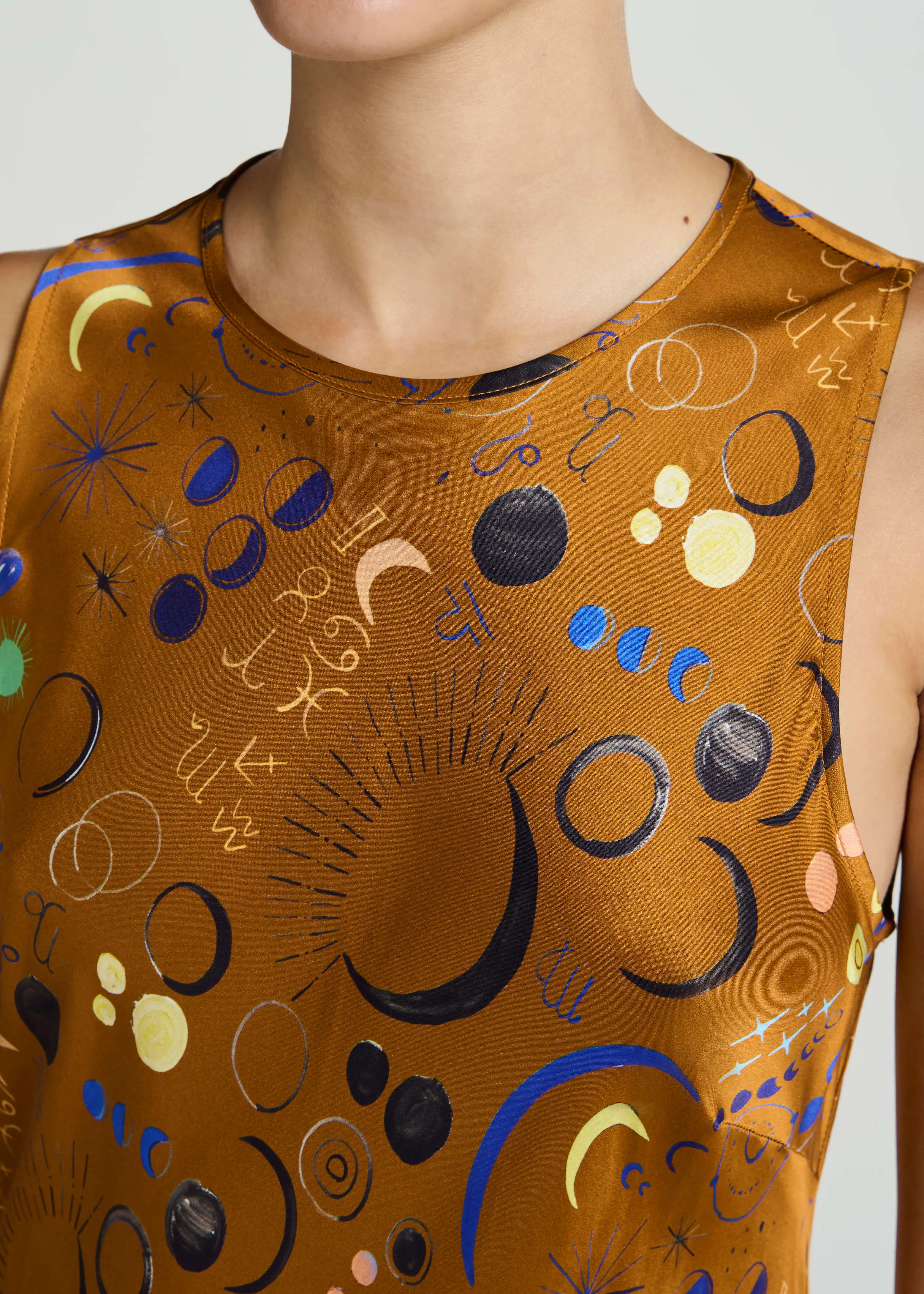 Valencia Dress Celestial Copper Silk Twill