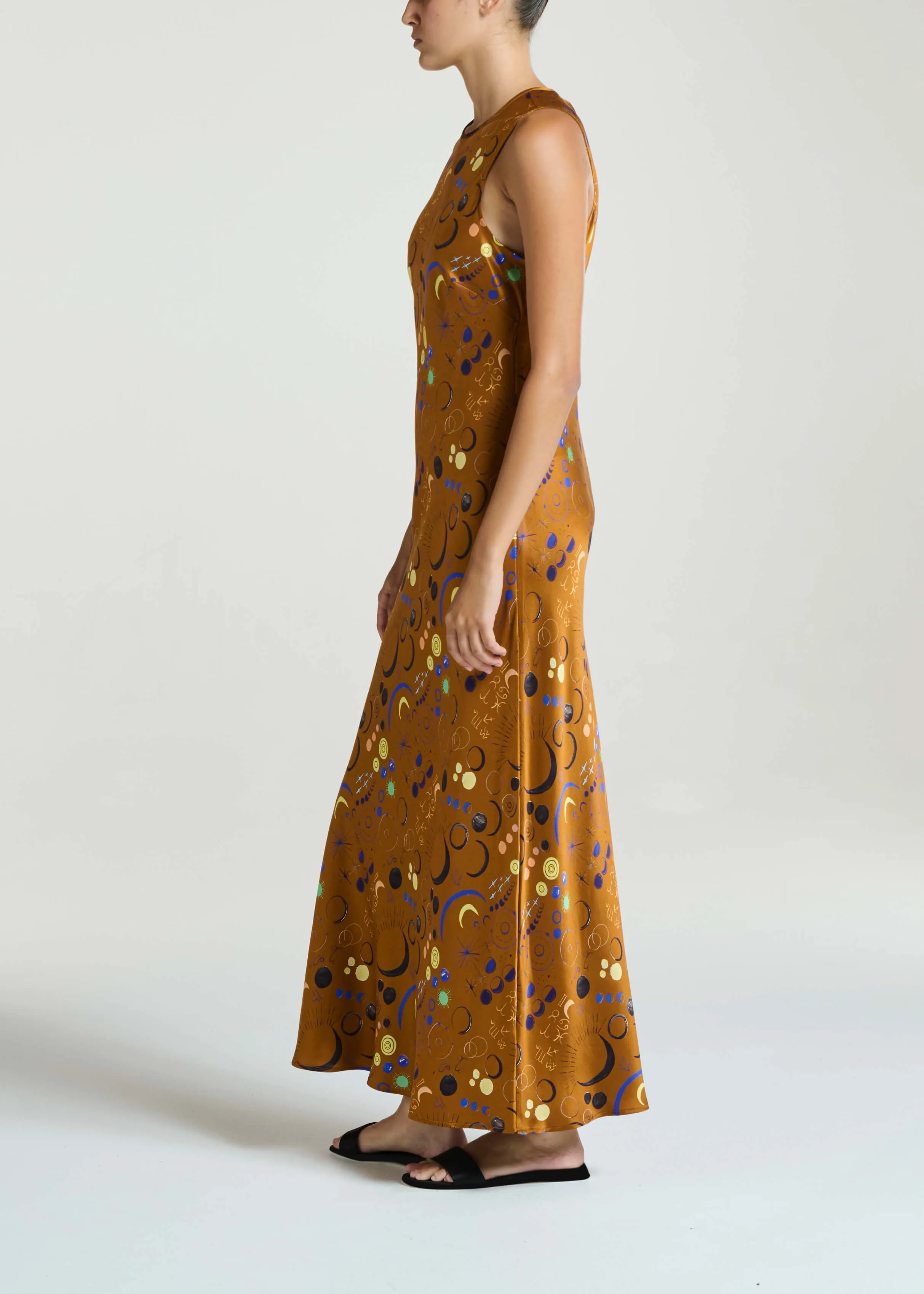 Valencia Dress Celestial Copper Silk Twill