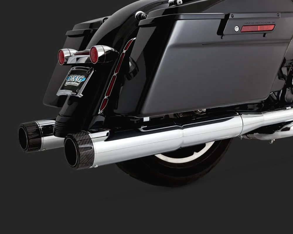 Vance & Hines Raider Oversize 450 Exhaust Chrome & Black Tips 95-15 Touring